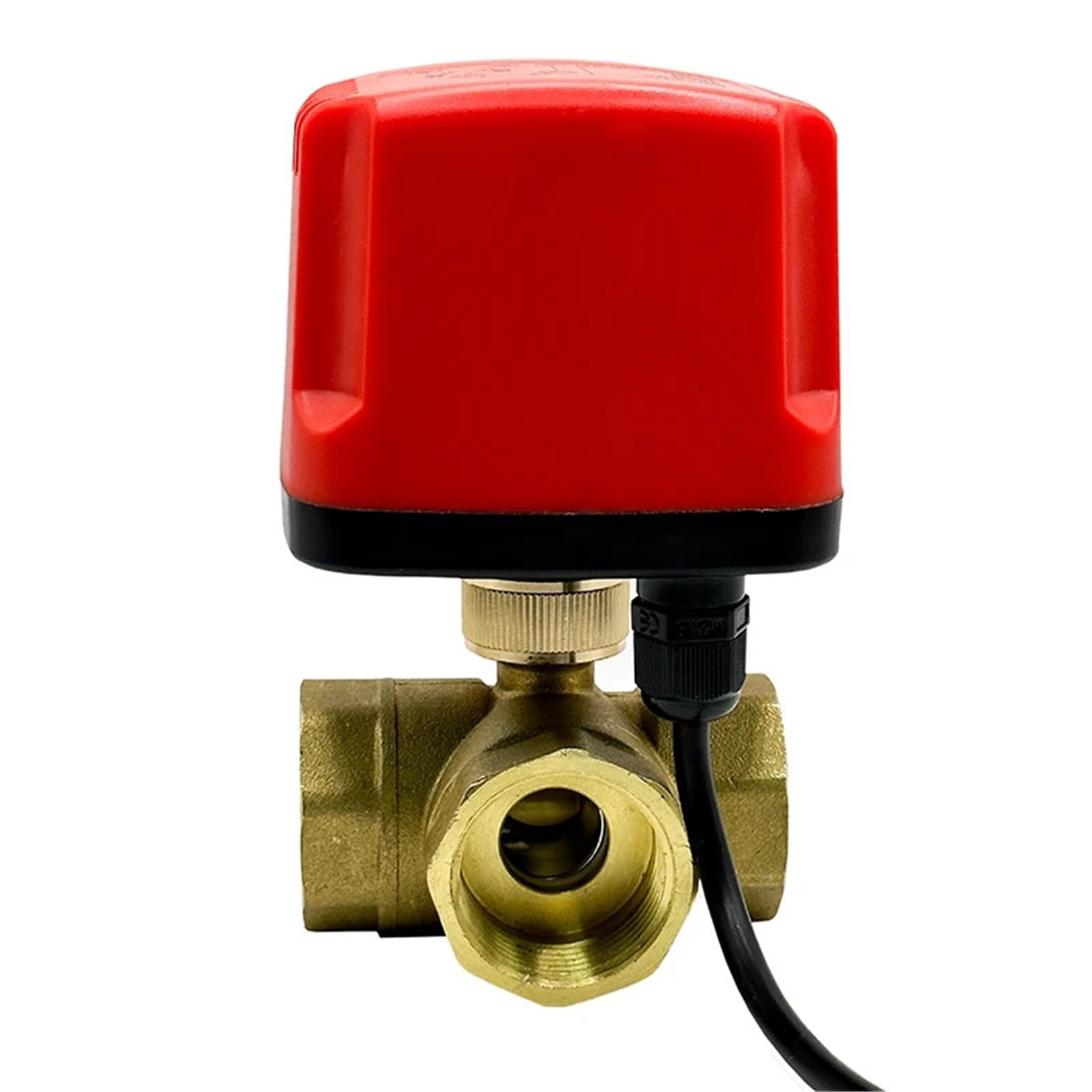Valvola a sfera motorizzata impermeabile a tre vie da 1/2", 3/4", 1", 2", in ottone, a tre fili, a due controlli(1-1/2",T TYPE_220AC_CR04)