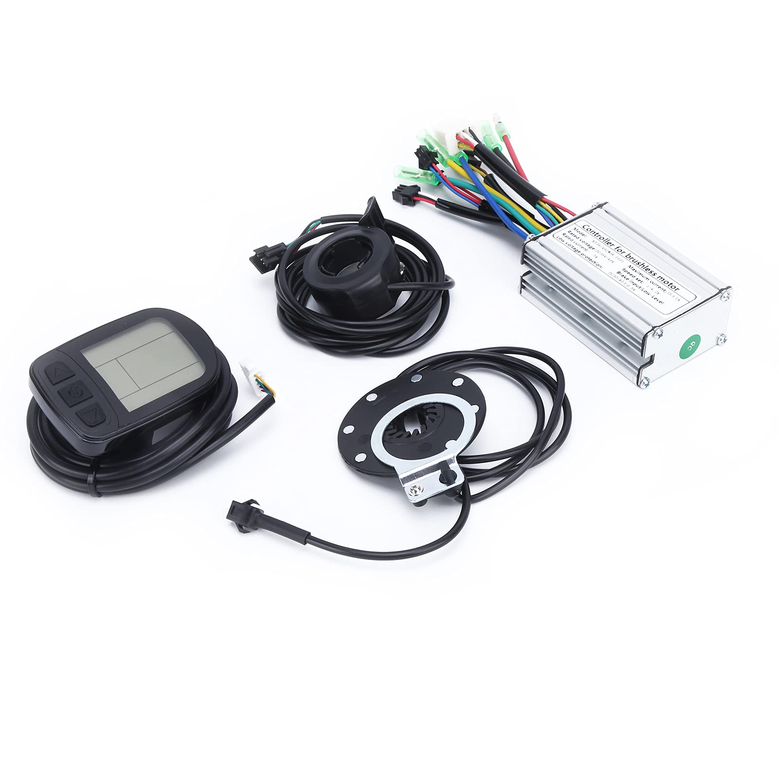 KIMISS 36V/48V 250W Electric Brushless Motor Controller Kit with KT LCD5 Display, Sensor Throttle & 7A Controller for DIY Electric Bikes