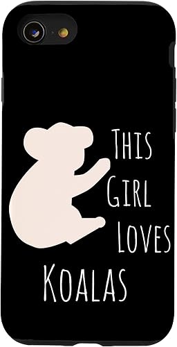 Funda de regalo para iPhone SE (2020)  7  8 This Girl Loves Koalas Cute Wild Animal