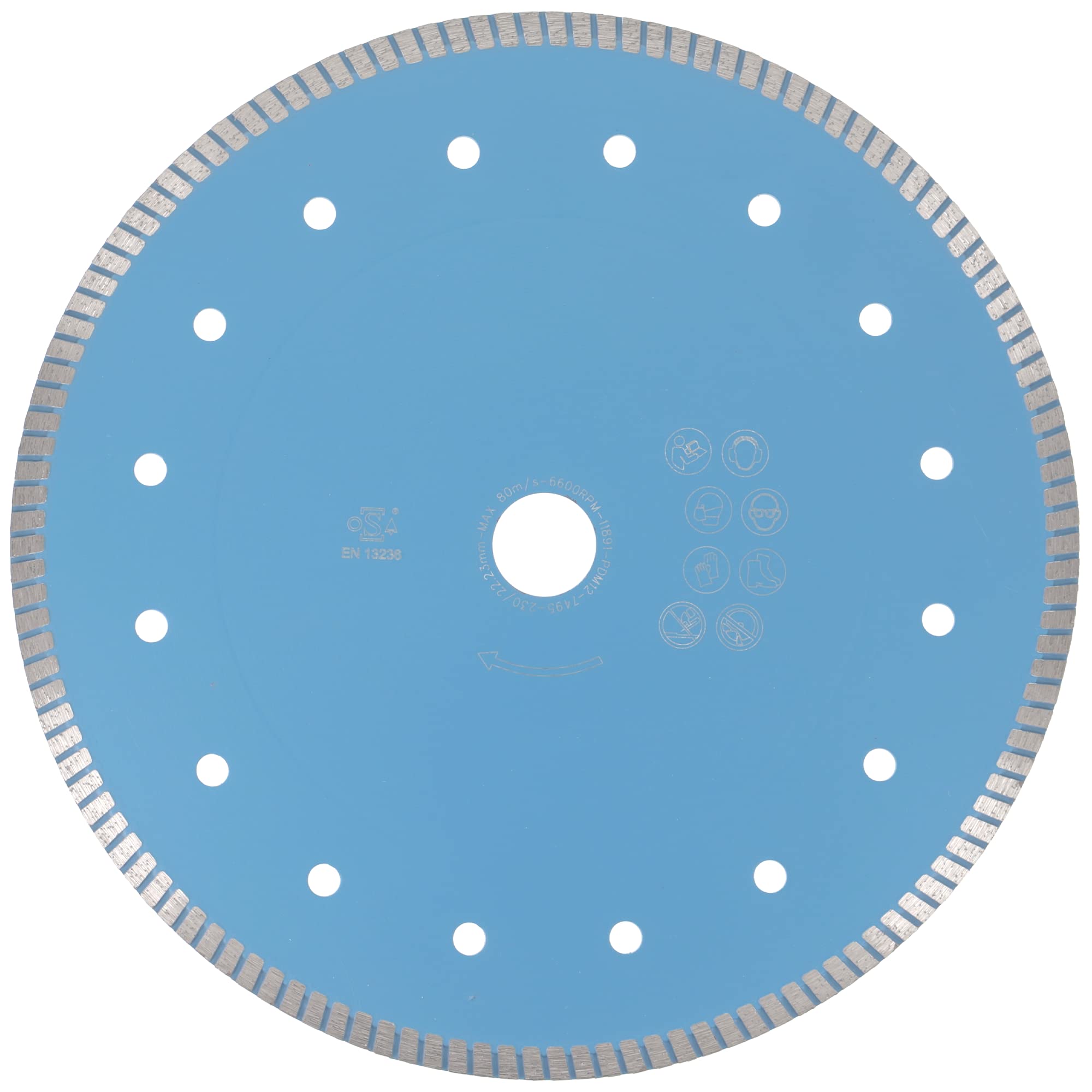 PRODIAMANT F33 - Disco diamantato professionale, ø 230 mm, per pietre naturali, granito e piastrelle, foro 22,2 mm, M14, extra sottile, in pietra naturale