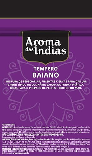 Aromas da Índia, Tempero Baiano, 50 Gramas