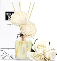 Vista 8 de Aronica Difusor Twin Sola - Fragancia de Limón y Lavanda, 160ml / 5.69 Fl Oz, Difusores de Varillas de Flores con Aceite para Decoración Estética