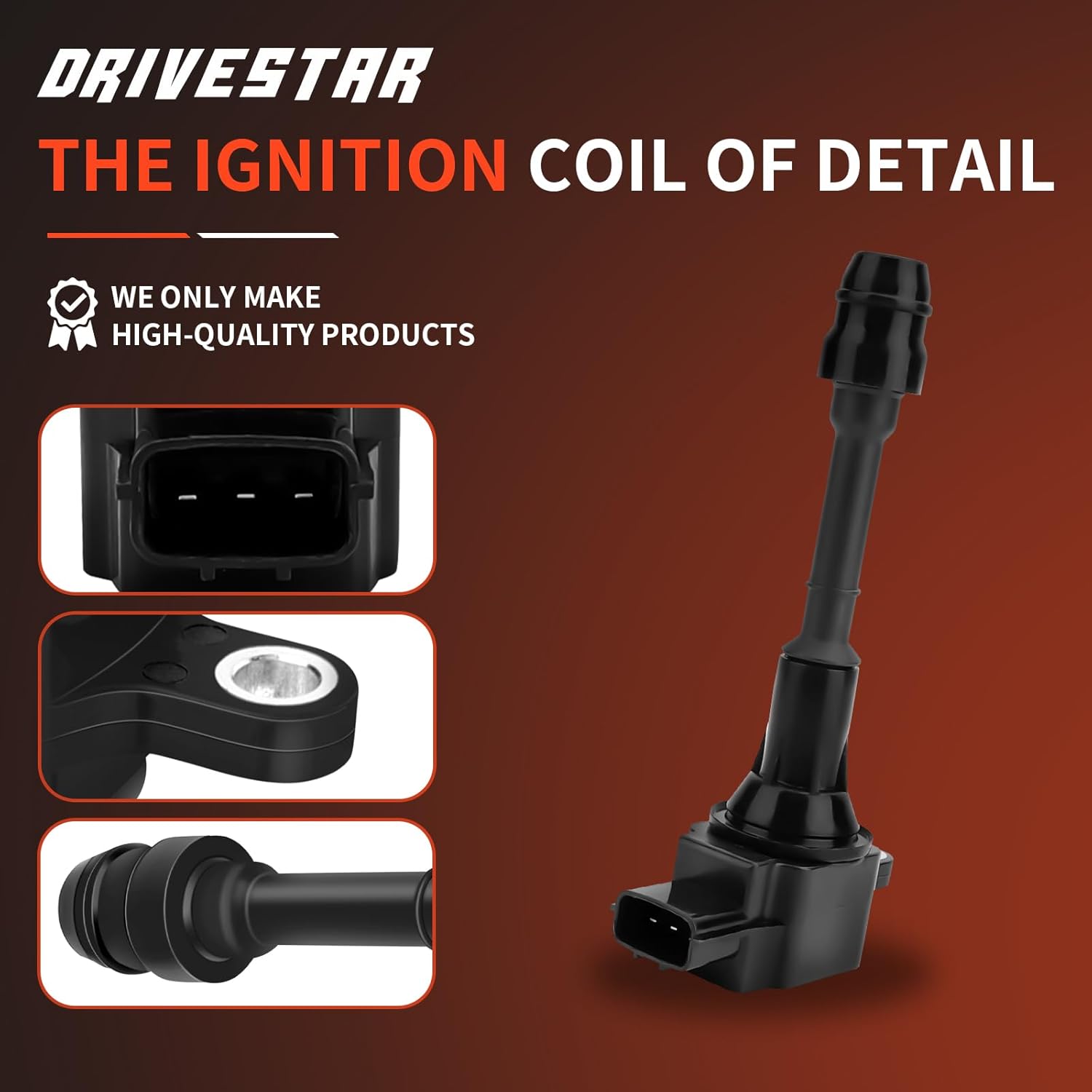 DRIVESTAR 4 Pack Ignition Coil Pack 2002-2006 for Nissan Altima 2002 2003 2004 2005 2006 Sentra 2002-2013 X-Trail 2.5L L4 Coils Replacement UF350 224488H3 C1398 5C1395