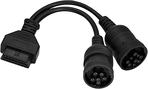 Miniatura 7 de OBD 6pin 9pin J1708 J1939 Cable para camión 6+9pin a OBD2 16pin adaptador apto para Cummins Heavy Duty Truck Scanner Cable OBD a 9 pin J1939 6pin