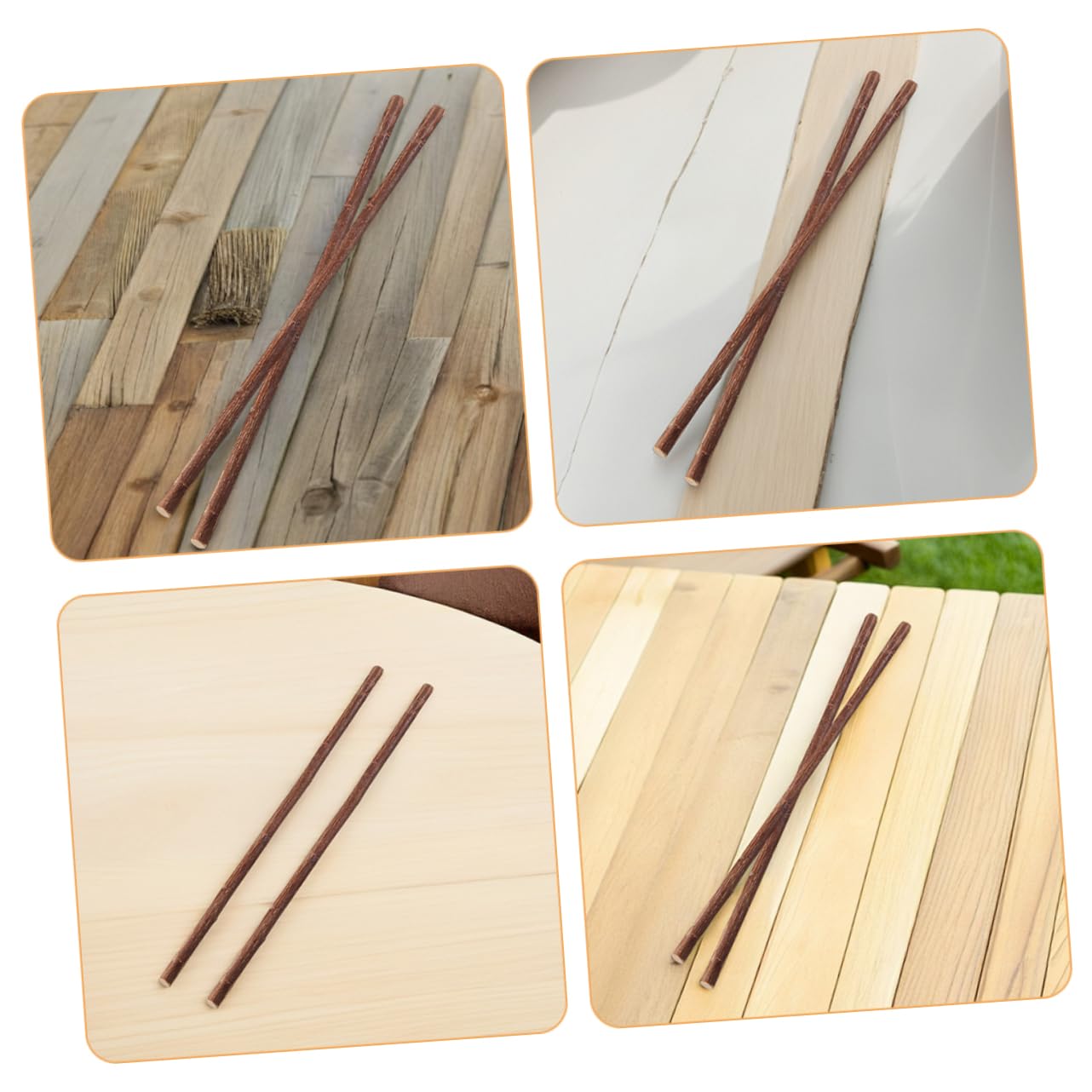 Sewroro 50 Pcs Bâtonnets Décoratifs en Bois Naturel Brindilles Sèches pour Vases Projets de Bricolage Rustiques