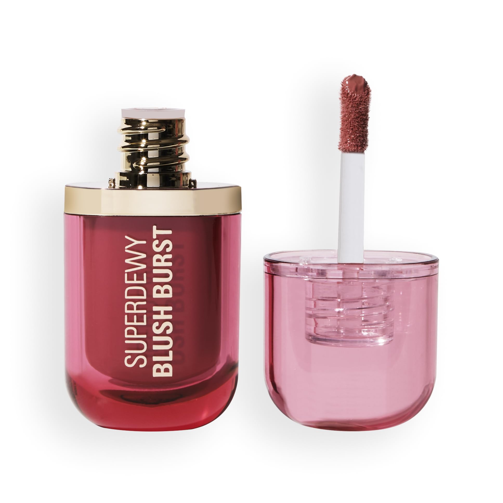 Revolution Superdewy Liquid Blush Burst - Rose All Day Dusty Pink | Dewy Finish, Lightweight Cream Formula, Blendable & Buildable Blusher-image-44