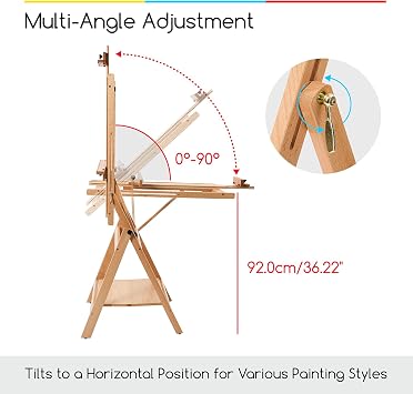 MEEDEN Large Studio Artist Easel: Heavy Duty H-Frame Easel for Painting