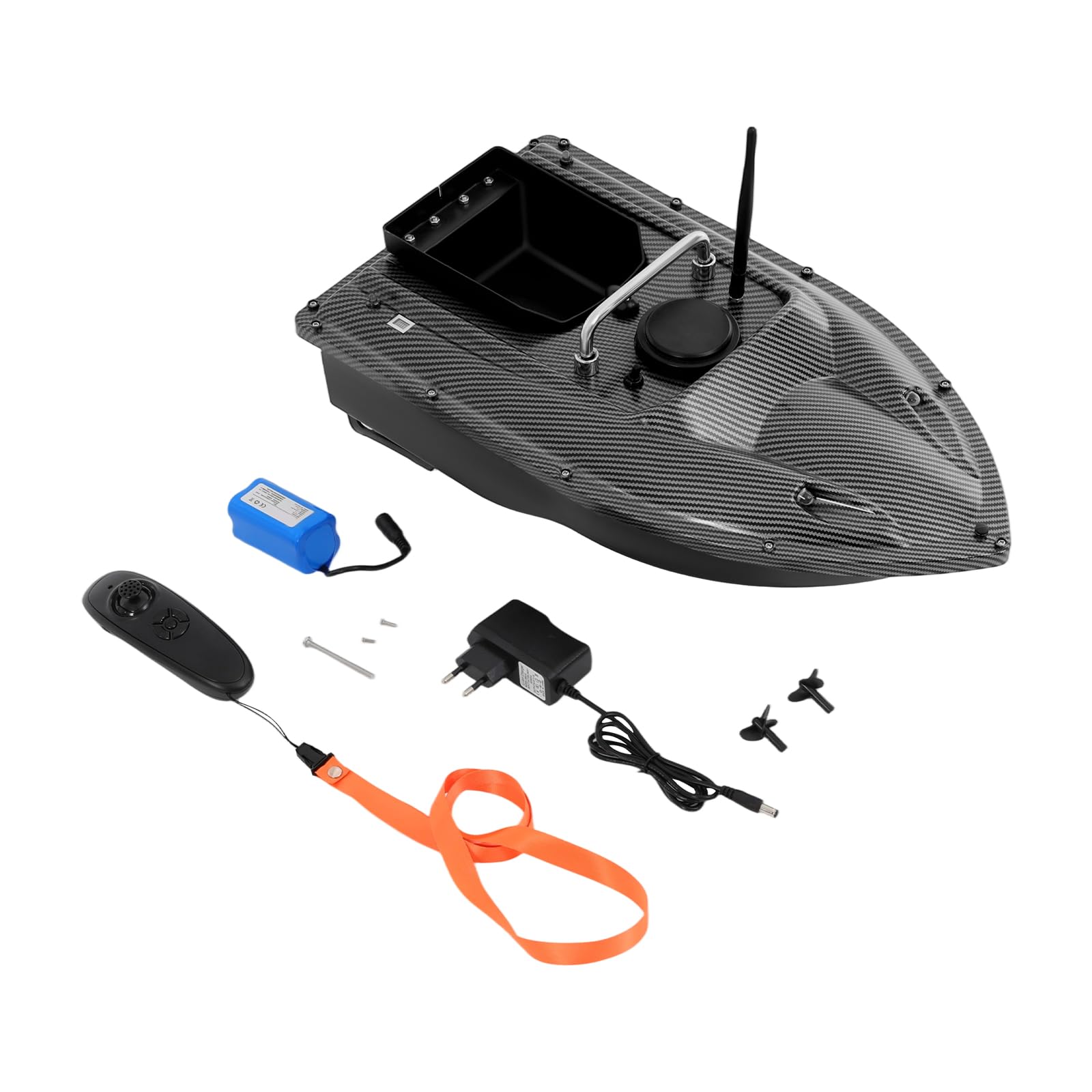 Barco De Cebo Teledirigido 500m – Carga 1.5kg, ABS, Luz LED, Autonomía 2-3h Para Pesca Nocturna