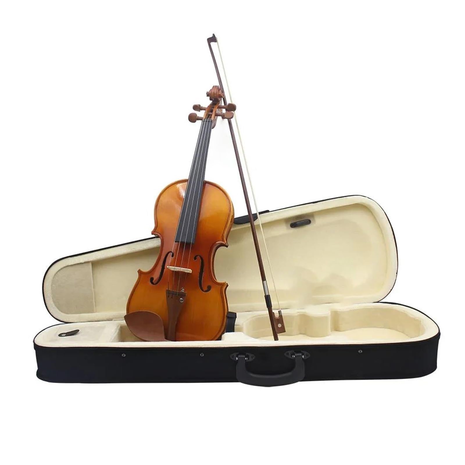 Violino Violino 4/4 Di Dimensioni Standard Con Tavola Armonica In Abete Colonna Sonora Da Concerto Con Custodia E Accessori