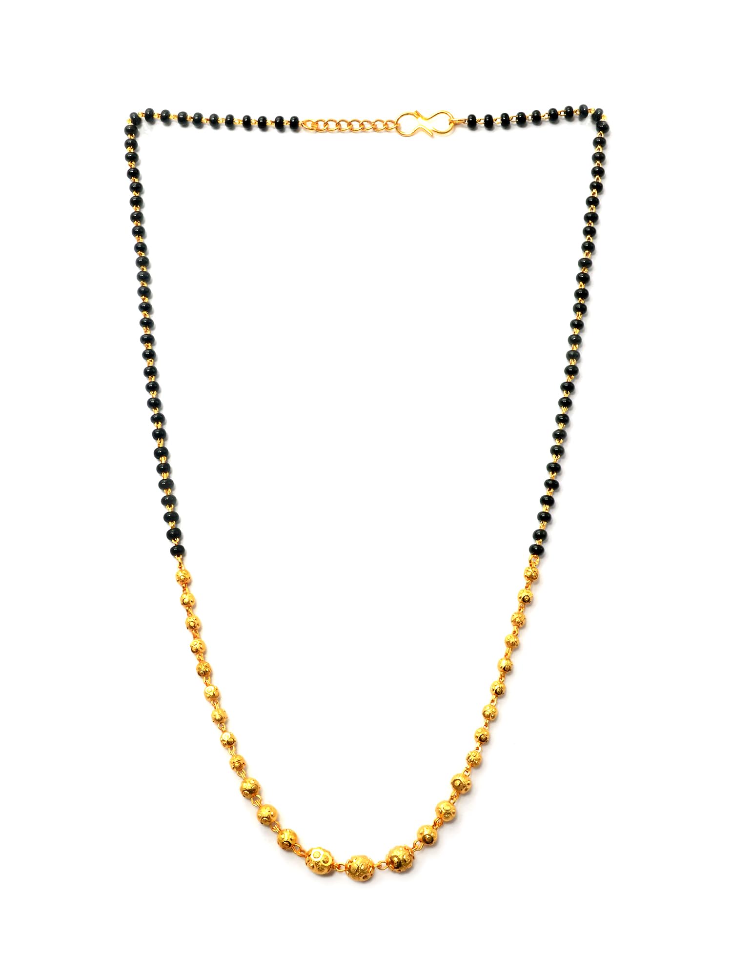 Traditional Tanmaniya Designer Mangalsutra Black Beads Short Chain For Women