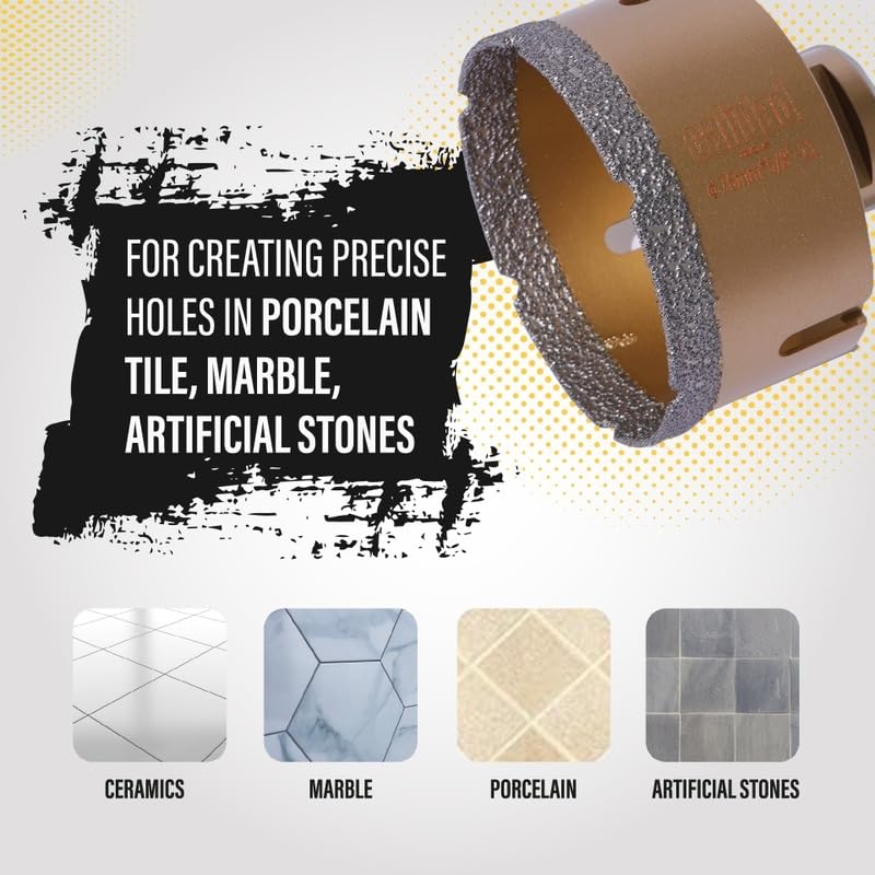 Miniatura 4 de Calidad Broca de núcleo de diamante - Sierra de agujero de diamante soldada al vacío - Perforación de núcleo de alta precisión - Broca multiusos