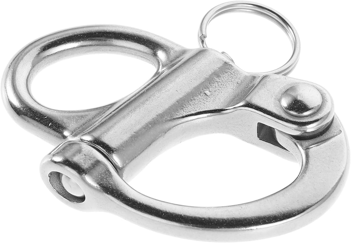 BESTOYARD 316 Stainless Steel Fixed Spring Shackle for Boating Equipment Self-Locking Design and Secure Fastening, for Nautical Hardware and Marine Vessels Rigging