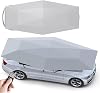 Sombrilla automática para techo, toldo plegable contra sol, carpa impermeable con control remoto, para exteriores, hojas caídas gris 5m (gris 5.2m) 1
