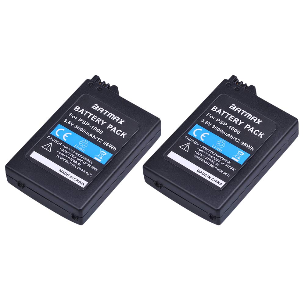 Batmax 2Pièces Batterie et LED USB Chargeur Compatible avec Sony PSP1000 séries PSP1001 PSP1002 PSP1003 PSP1004 PSP1005 PSP1006 PSP1007 PSP1008 PSP-110 Console PSP Fat