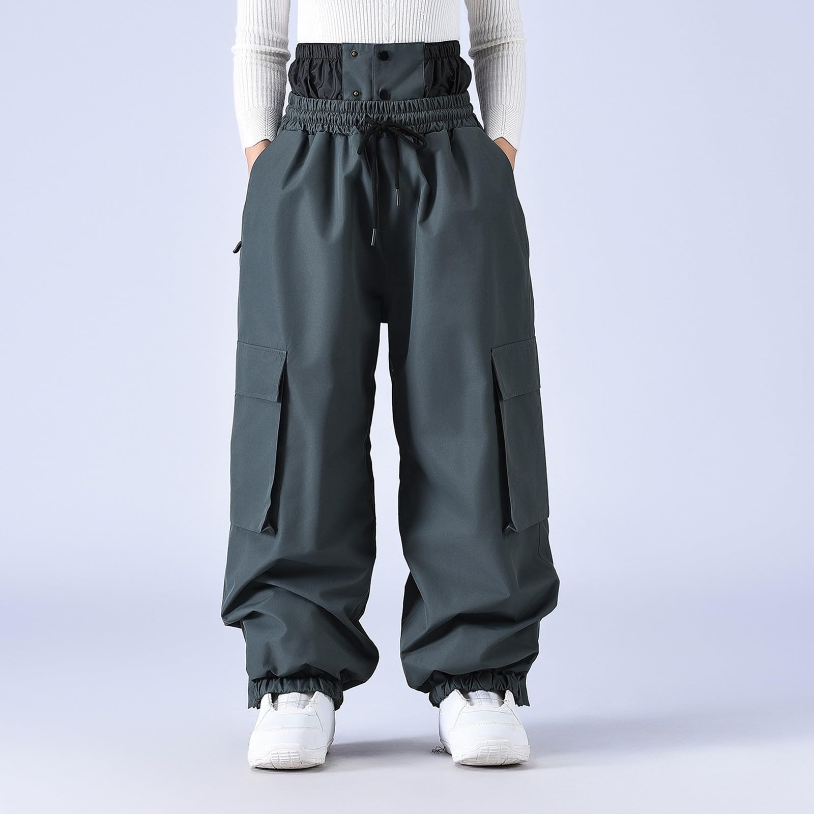 Genérico Hombre Pantalones de Snowboard Suelto Impermeable Invierno Pantalones de Esquí Freestyle Corte Suelto Cómodo Pantalones Técnico Transpirable Aislamiento Caliente Medias de Nieve Pantalones Al