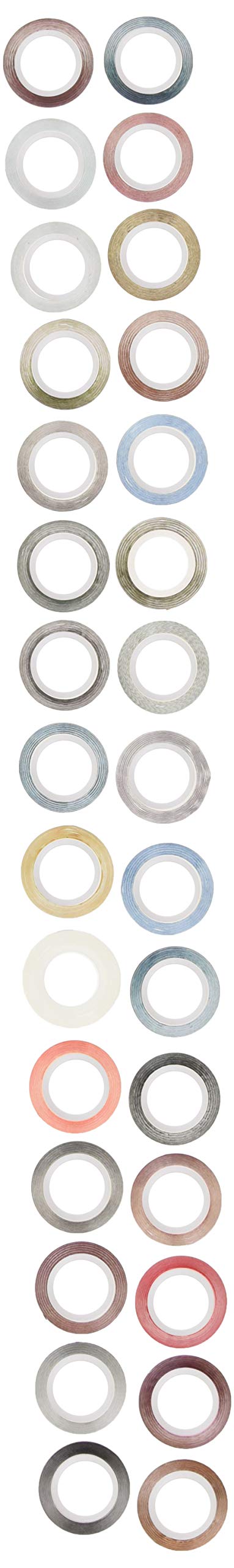 30pcs Rolls Striping Tape Line Nail Art Tips Decoration Sticker Mixed Colors