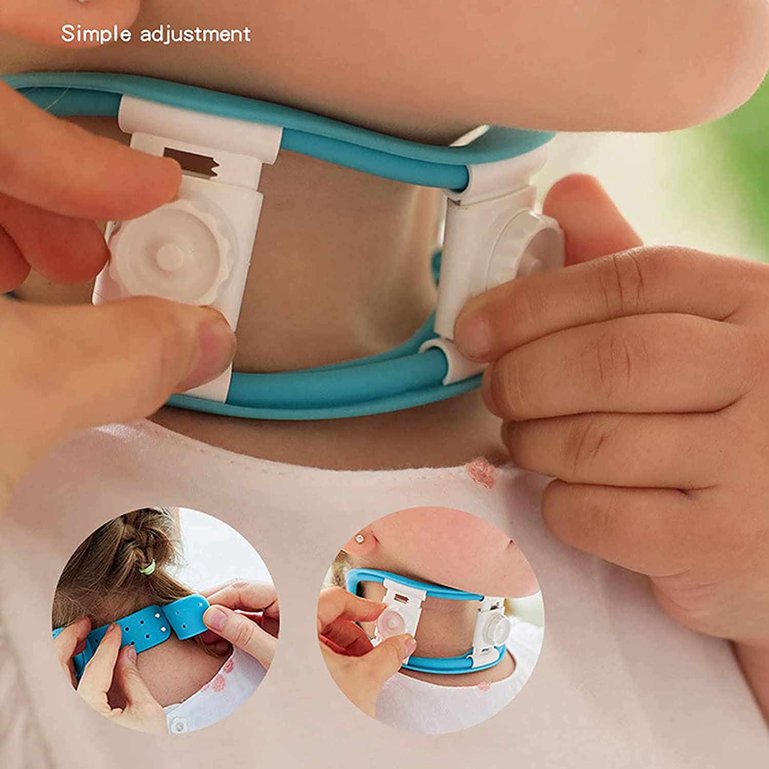 Soporte de silicona ajustable para el cuello para niños, alivia el dolor de cuello y corrige la postura, adecuado para edades de 6 meses a 7 años