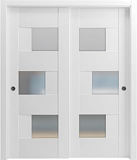 VDOMDOORS Sete 6933 Bypass Interior Doors with Frosted Glass, MDF, 36x84...