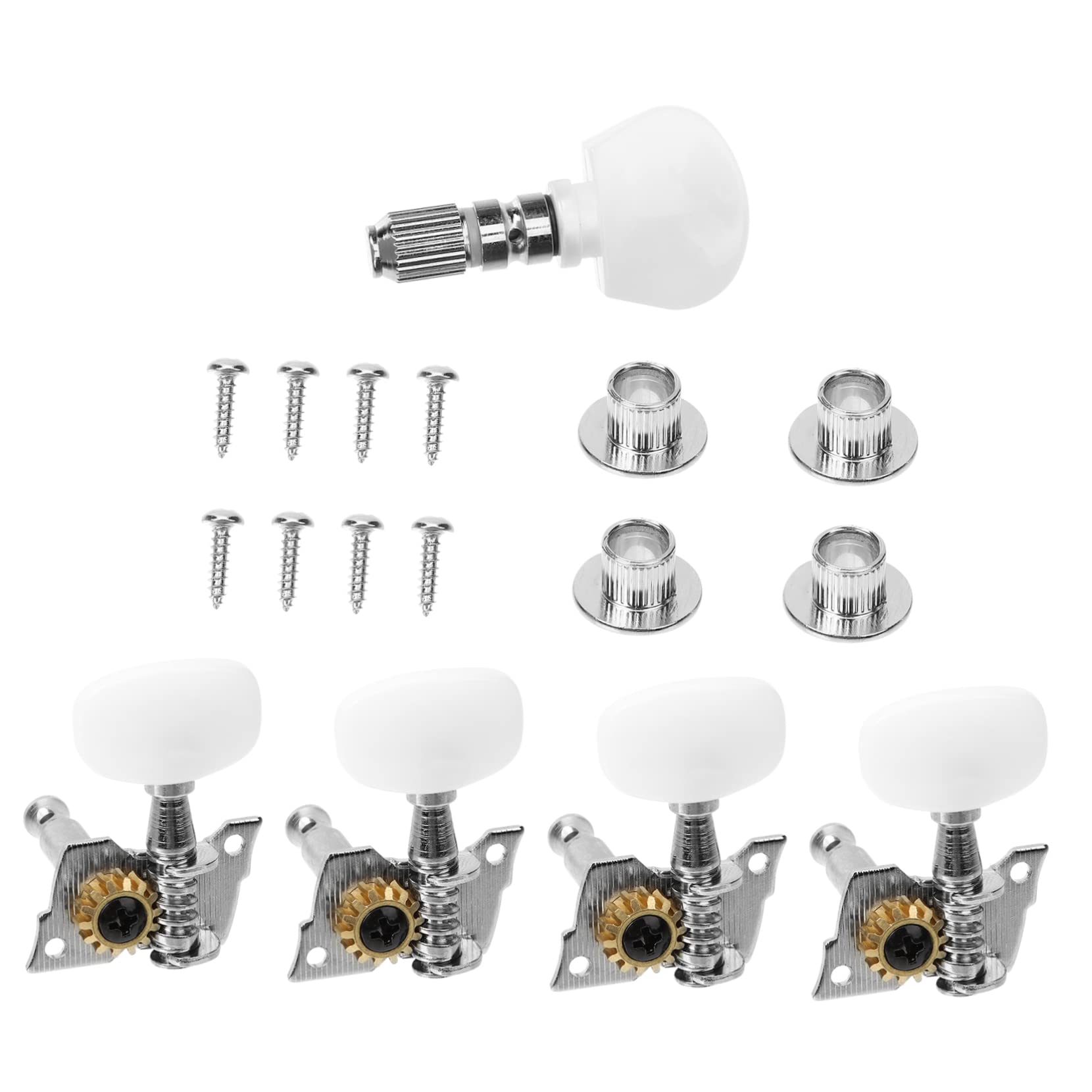 BESPORTBLE 1Set Banjo Pegs Machine Heads Replacement Kit for String Banjo Durable Easy to Install Fit Accurate Performance