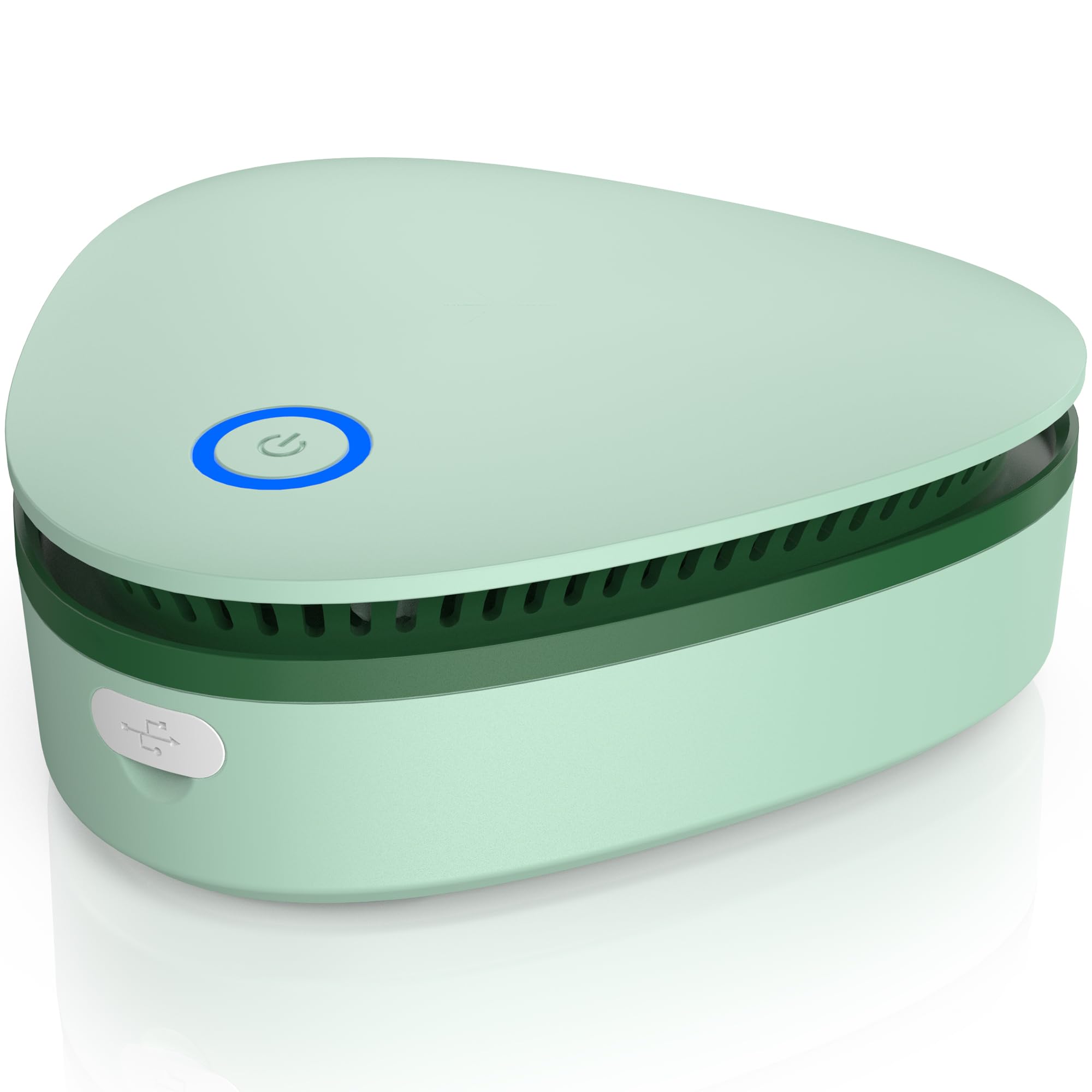 Mini Battery Powered 20mg/h Ozone Machine for Hunting Home Shoes cabinet Fridge Cat litter(green)