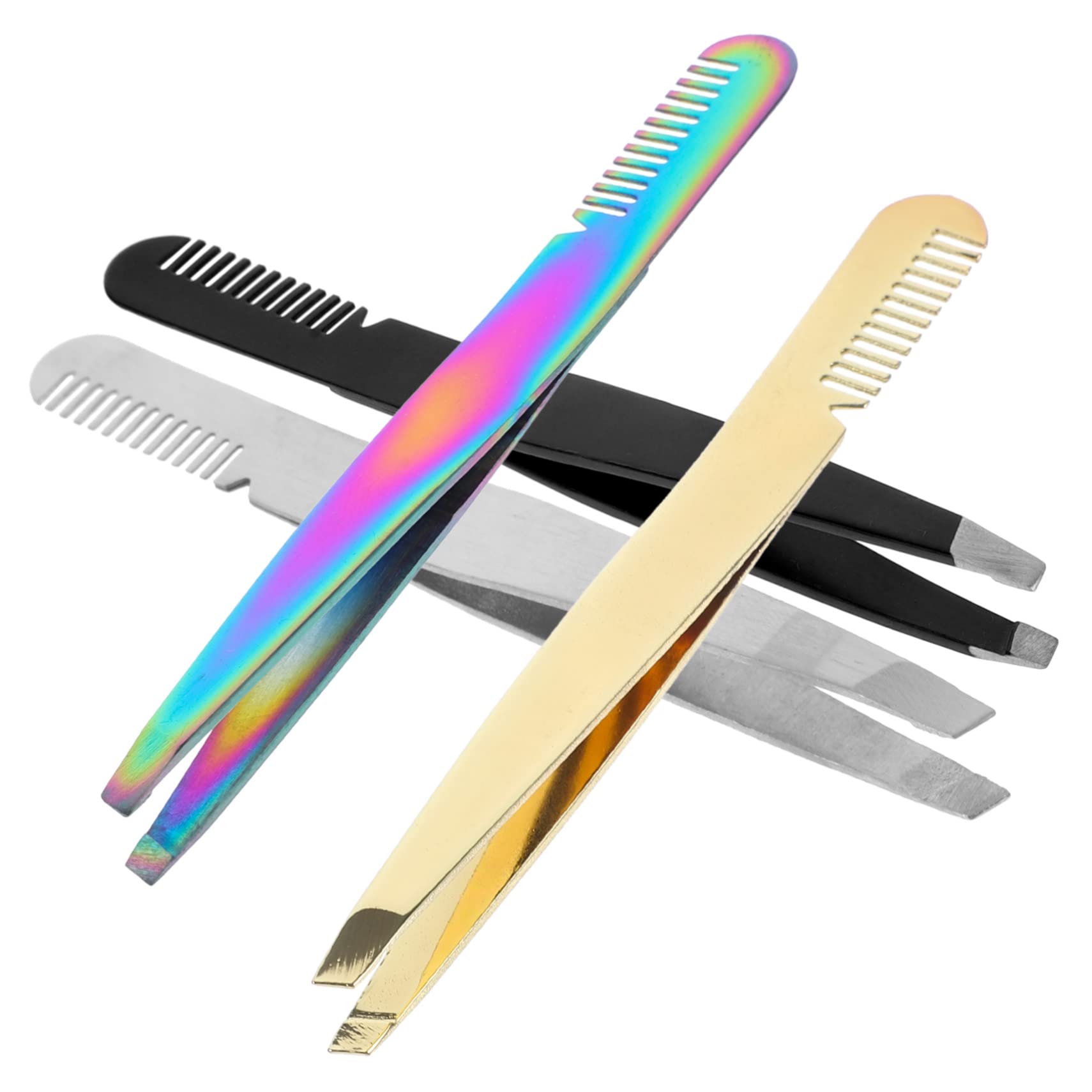 Healeved 20pezzi Pinzette Per Sopracciglia Inossidabile Con Design Elegante e Punte Di Precisione Strumenti Professionali Per La Bellezza Fai Te Per Donne e Applicazioni Di Trucco