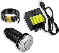 Vista 19 de Kit de interruptor de aire para eliminación de basura BESTILL - Certificado UL, botón de presión de encendido/apagado de 3.6" de largo en la parte