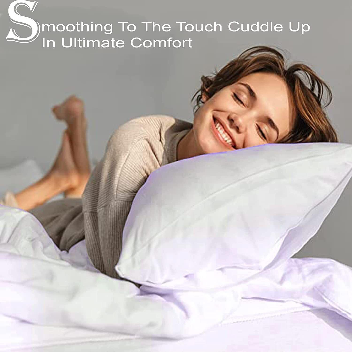 Ev Dekor®Duvet Cover Bedding Sets, White Plain Dyed Double Duvet Cover Set including Pillowcase - Image 4