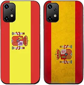 Capa para Umidigi Bison X20, retrô bandeira da Espanha impressa durável degradável TPU silicone gel capa traseira fina para celular, 2 peças/lote