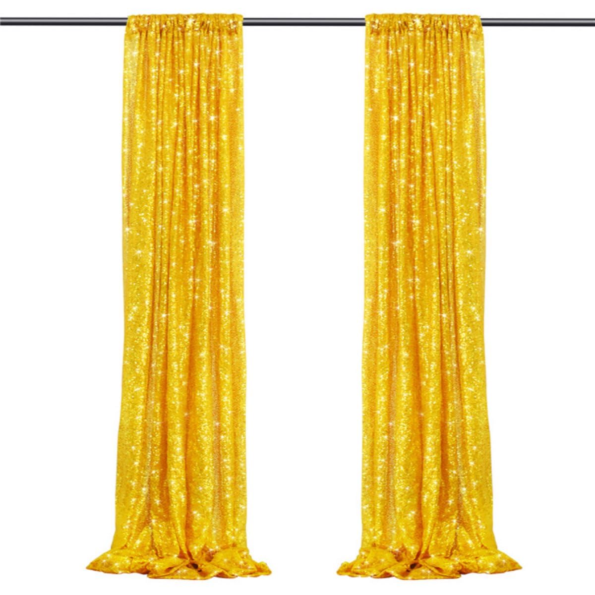 Rideau Pailleté 1 Pièce, Tissu Décoratif pour Arche de Mariage, Toile de Fond Éblouissante pour Tonnelle, Décoration Festive de Mariage et Réception de Fête (Bleu, 122 * 215 cm)