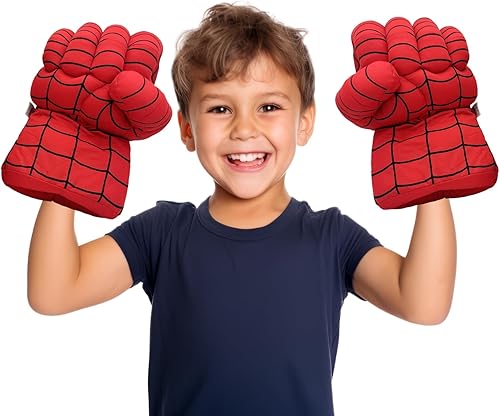 Guantes de superhéroe para cosplay, guantes de disfraces, guantes de boxeo, juguetes de superhéroe, guantes de felpa suave, par para niños,