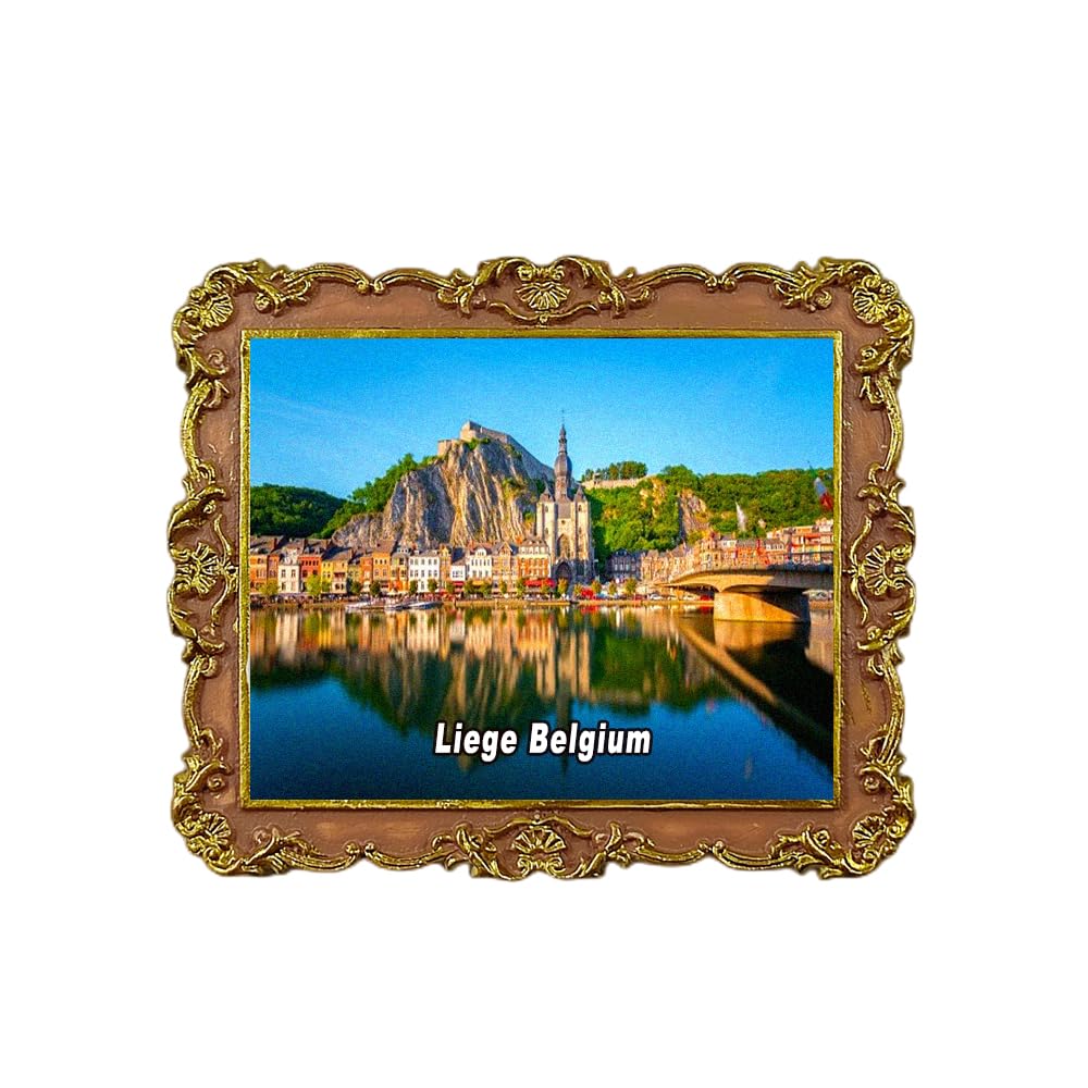 Liege Belgio, magnete da frigorifero 3D, souvenir da viaggio, decorazione magnetica per frigorifero, collezione artigianale