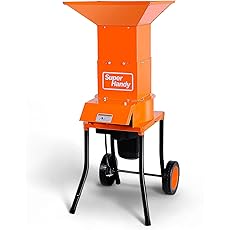 SuperHandy Leaf Shredder Mulcher, Corded Electric, 17:1 Reduction, 15A 1800W 120VAC Dual Edge Blades, for Brush, Sticks, Dry Debris