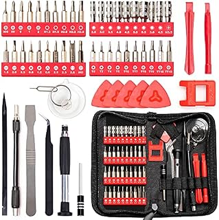 SHARDEN Precision Screwdriver Set 56-Piece Small Screwdriver Set with Leather Case, Precision Screwdriver Cleaning Kit for PS4, PS5, Xbox, Laptop, MacBook, Phone, Glasses, Watch