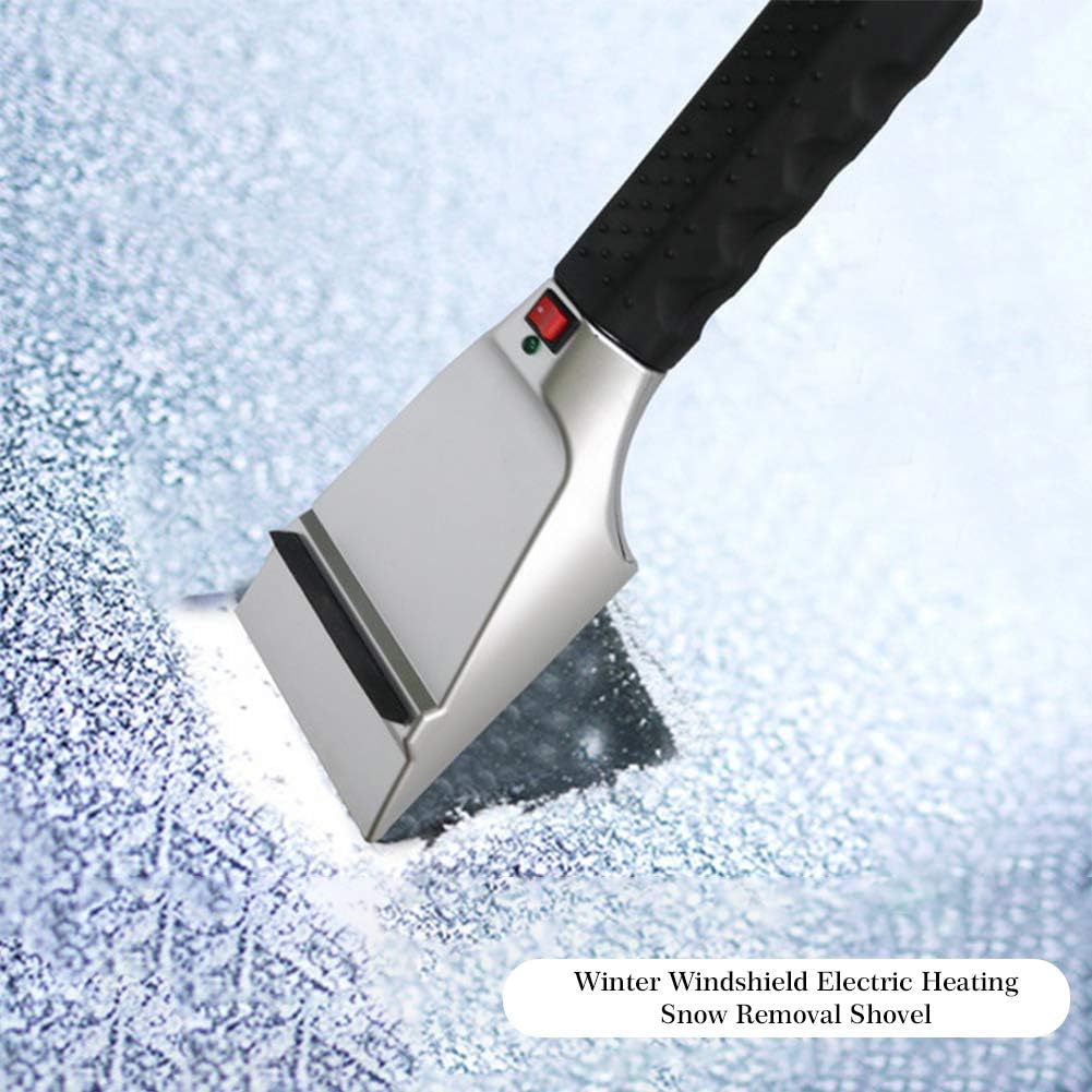 review 12V Electric Heated Ice Scrapers Heated Auto Windshield Scraper Ice Spade Tool Snow Remover Cigarette Lighter Plug Non Scratch 12V Heated Melting Scraper