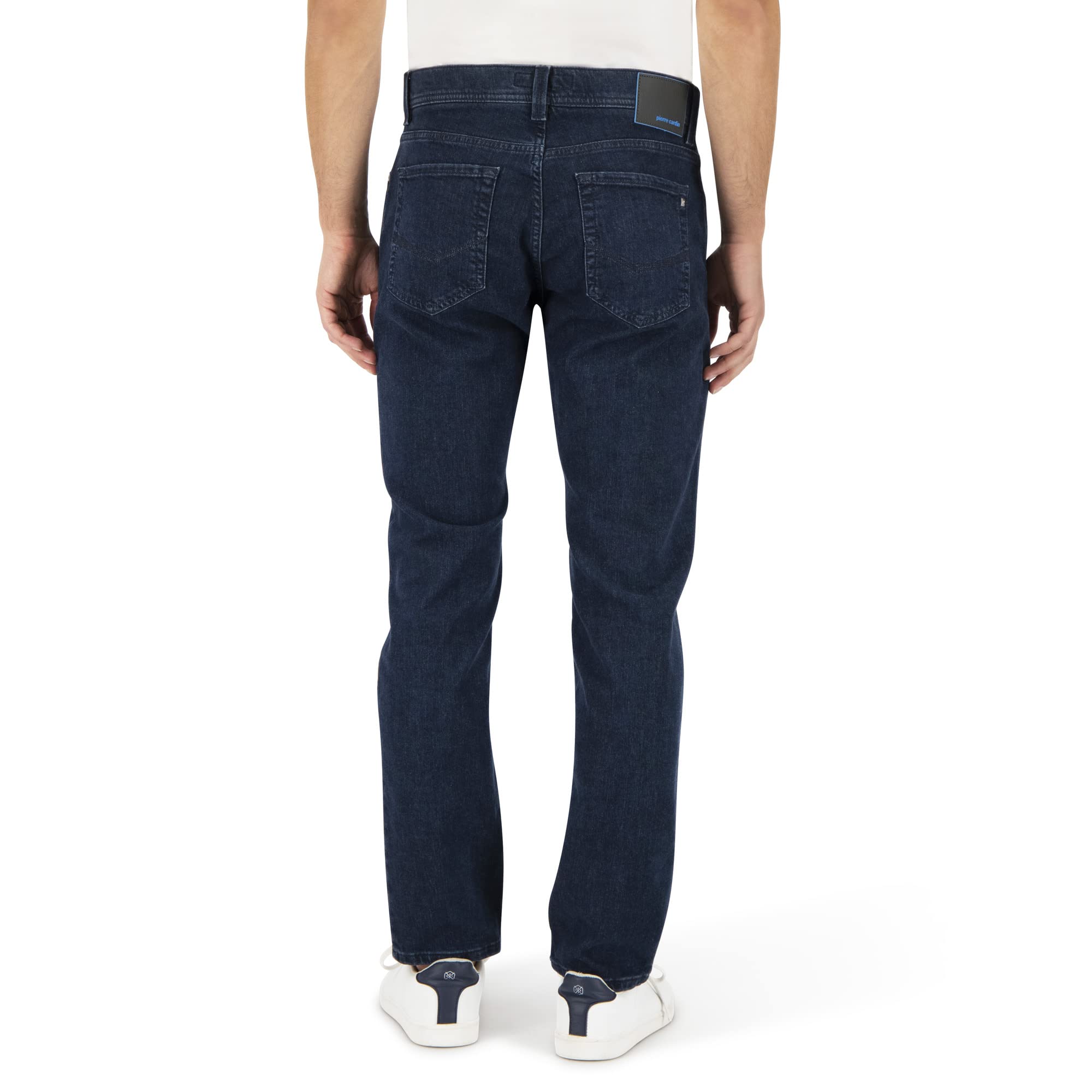 Pierre Cardin Lyon Tapered Jeans, Blue Stonewash, 34W x 30L para Hombre