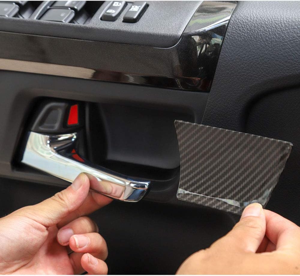 Voodonala for 4runner Inner Door Bowl Decoration Trim fit Toyota 4runner SUV 2010-2019(Carbon Fiber Grain)