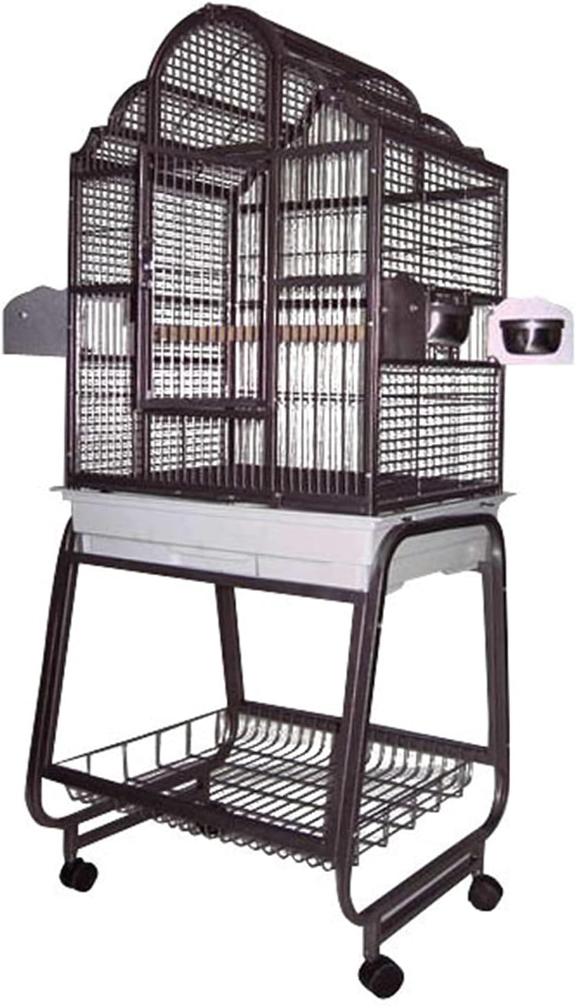 A&E Cage 703 Platinum Victorian Top Bird Cage with Removable Stand, 22" x 18"