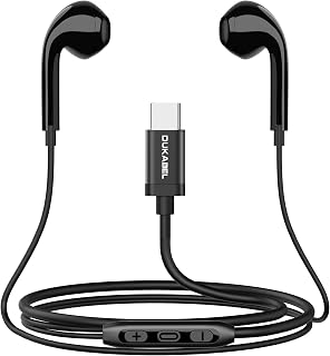DUKABEL USB C Headphone,USB C Earbuds with Microphone and Volume Control, Type C USB C Earphones for Samsung Galaxy S23 S22 S21 S20 Google Pixels Ipad 2022 Ipad Pro 2021 2020 MacBook Pro 2021 2020