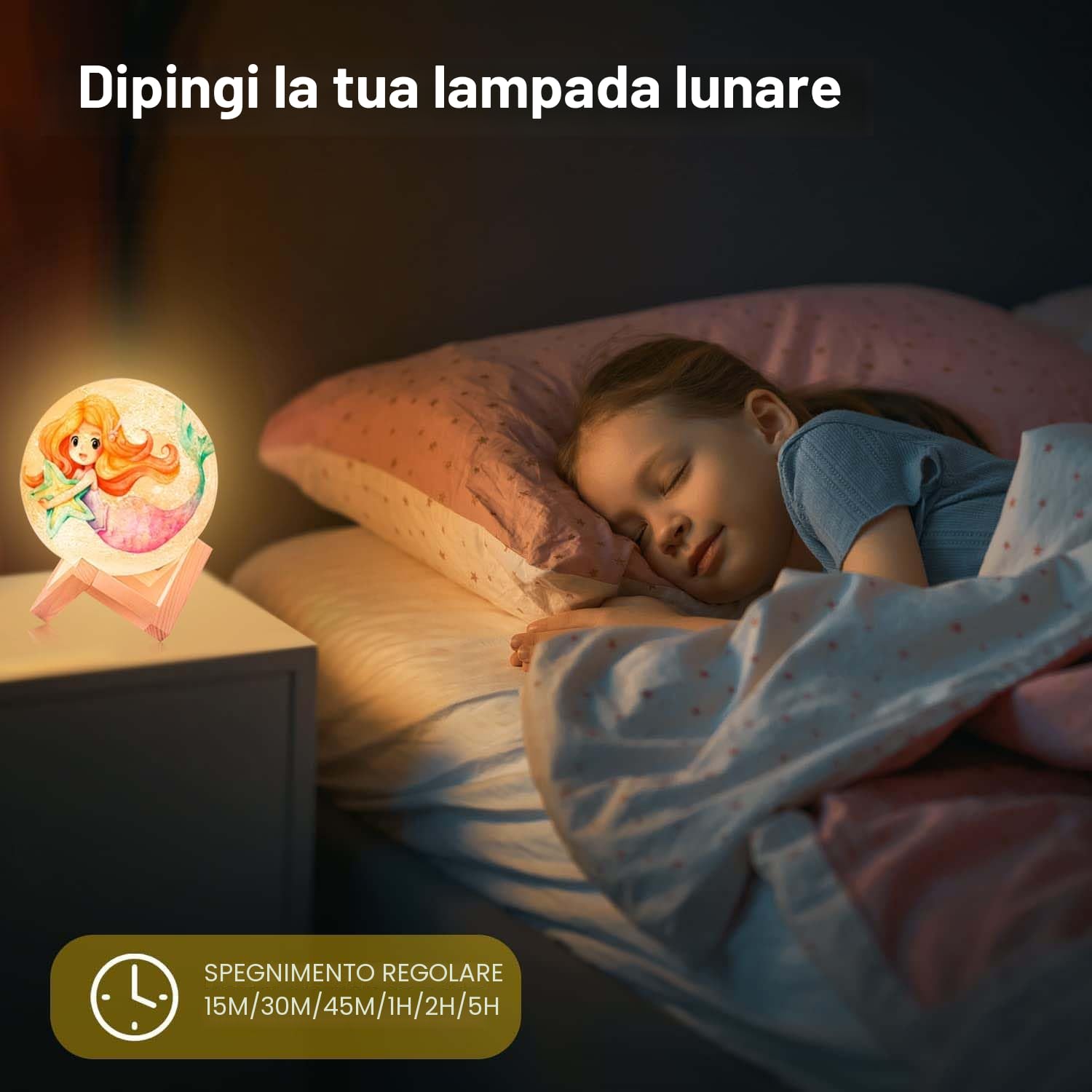 ACED Dipinti il tuo kit di lampada luna, Kit di arti e artigianato, Età 6 7 8 9 10 11 12 Anno vecchio Ragazze ragazzi bambini regalo di compleanno