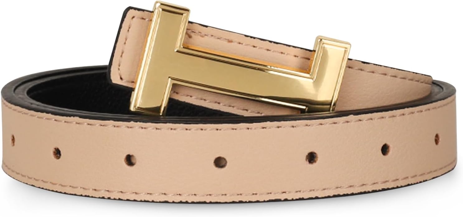 Relang Women's Belts with Gold Buckle, Fashion Waist Band, Elegant Ladies' Belt, Gift for Women