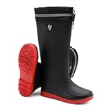 Rain Boots for Men Waterproof Mens Knee High Rubber Boots with PVC&comma; Comfort Lightweight Work Mud Boots&comma; Durable Slip Garden Boots for Gardening Fishing
