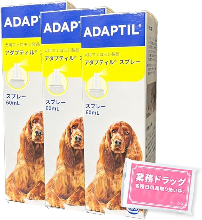 Amazon.co.jp: 【3本セット】アダプティルスプレー 60ml 3本 犬用フェロモン製品 ADAPTIL オリジナルティッシュ同梱 ...