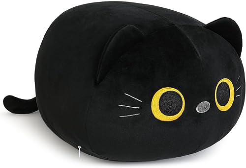 KMUYSL Almohada de felpa de gato, juguetes de peluche de gatos, juego de almohada de peluche suave Kawaii para niños y adultos, regalo ideal de