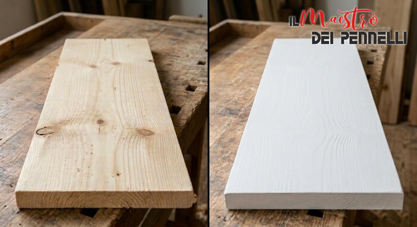 Impregnante legno esterni per ciclo cerato professionale ad acqua 5lt Maestro (Bianco)