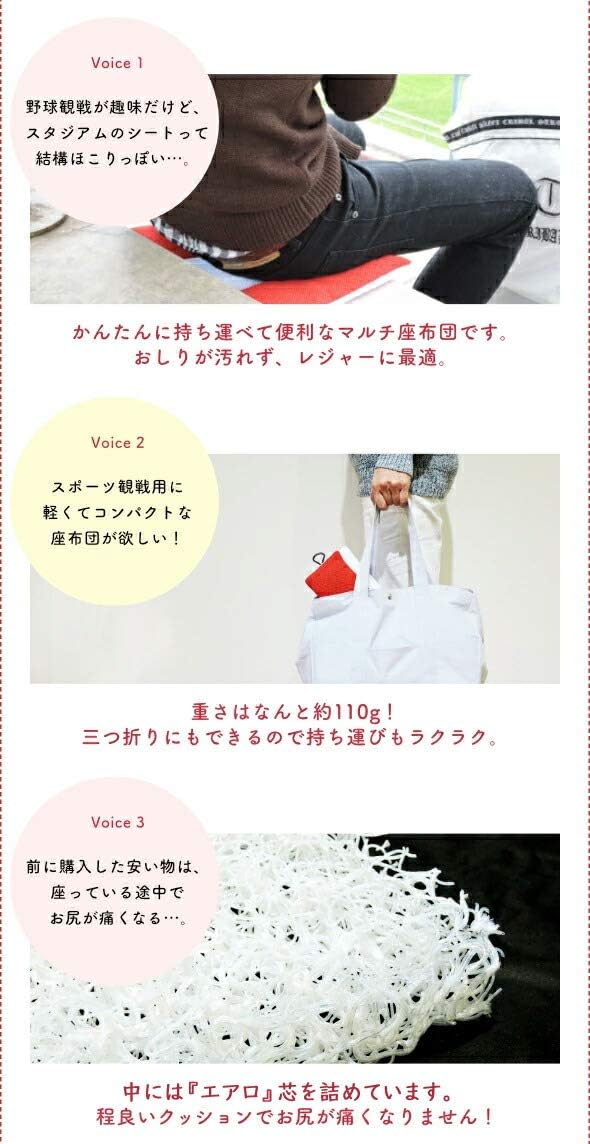 眠り姫 スポーツ観戦シート ブラック 高反発 三次元スプリング構造体 エアロ シートマルチクッション 座布団 釣り用 座布団 携帯用 コンパクト 軽量 洗濯可 織ネーム無し 日本製 (ブラック)