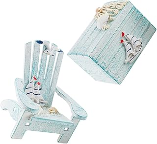 TEHAUX 1 Conjunto Mini Cadeira De Praia Miniaturas Cadeira De Praia Para Bebê Artigos Para Casa Decoração De Casa Mini Cadeira De Deck Boneca De Madeira Cadeira De Praia Mini Cadeira De