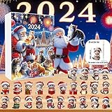 24 Tage Countdown Kalender Katze Anhänger Niedlich Weihnachten 2024 Cartoon Advent Multifunktionale Feiertagsdekoration 24-Tage-Sammlung Geschenk für F