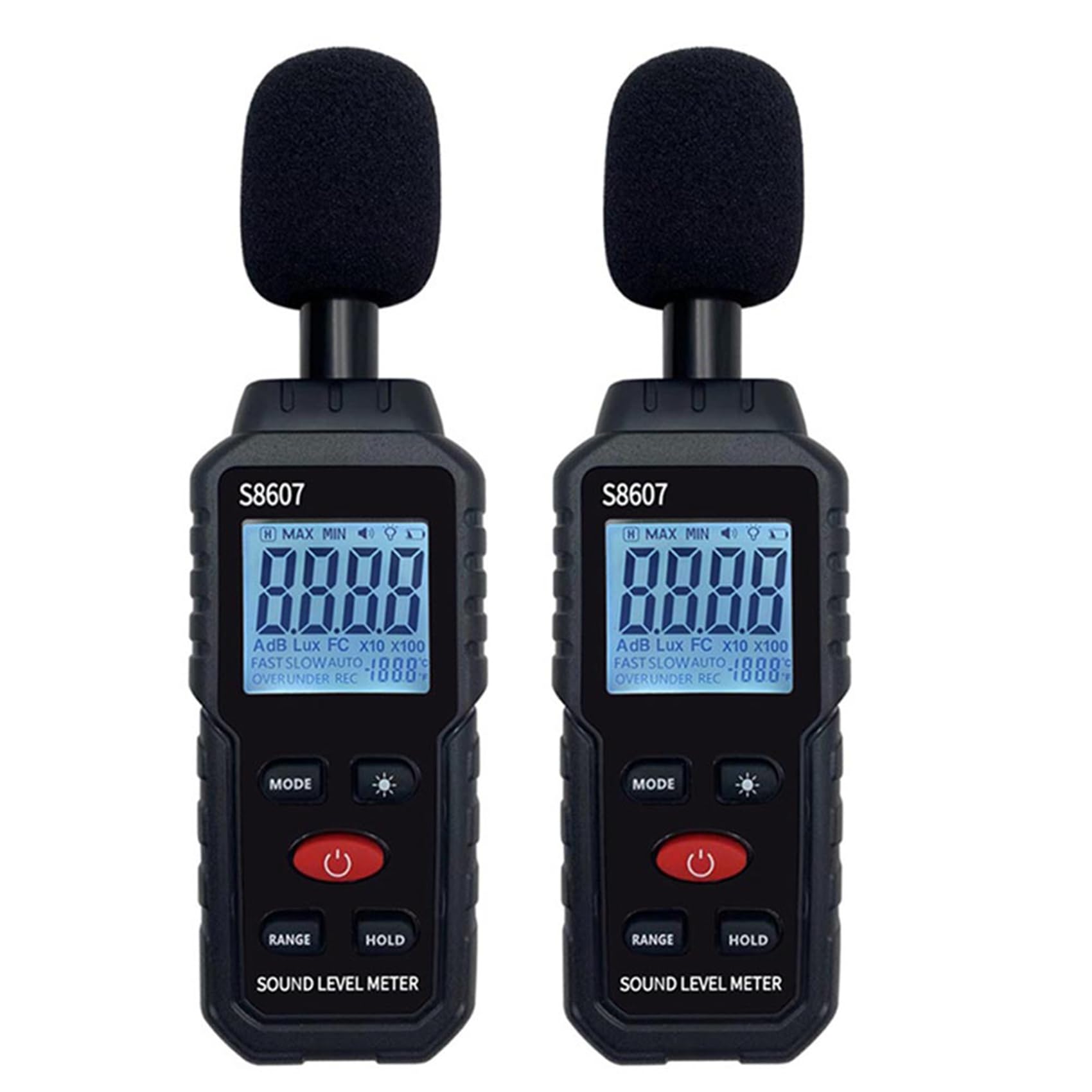2X Digital Sound Level Noise Meter Measurement 30-130DB DB Decibel Detector Audio Tester Metro Diagnostic Tool