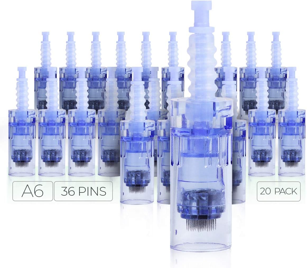 Dr. Pen Ultima A6 Replacement Cartridges - (20 Pack) - 36 Pins Bayonet Slot - Disposable Replacement Parts