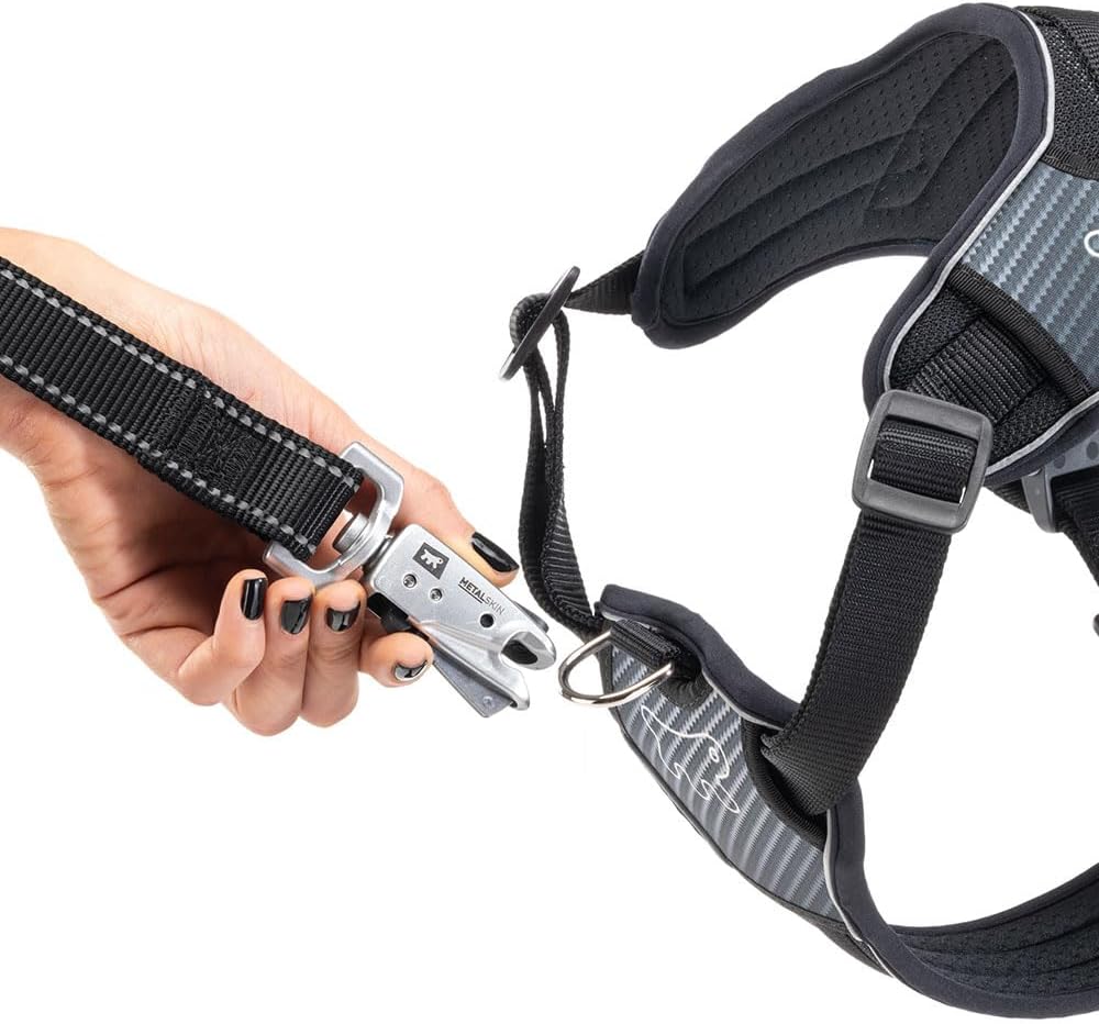 Ferplast Large Size Dog Harness Genius, Reflective, Breathable, Adjustable, Quick Release Magnetic Closure, Dog Harness, Soft Padding, Black